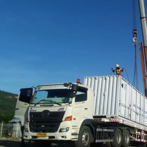 Mobilization Container 20ft and 40ft and its accessories from Bandung to Hu’u