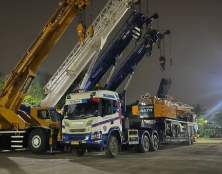 Delivery Mobile Crane from Jakarta to Hu’u