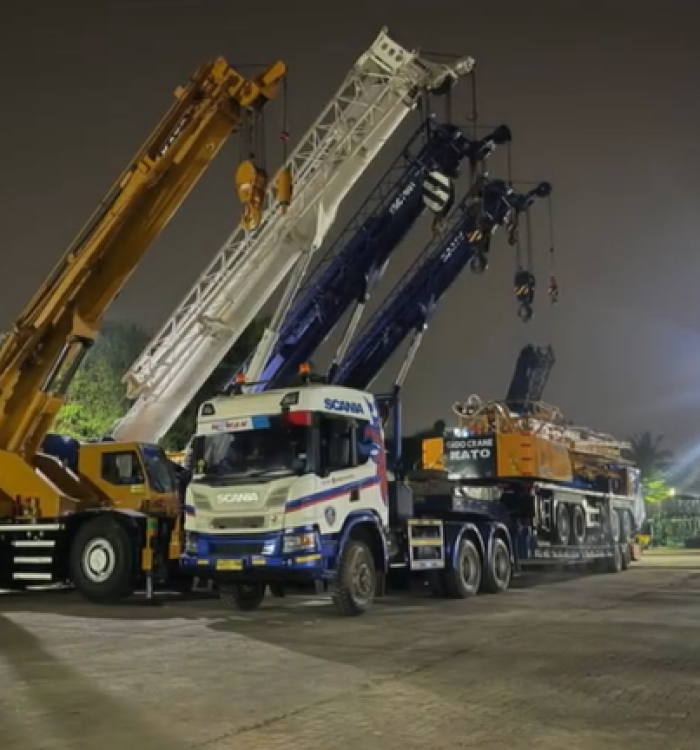 Delivery Mobile Crane from Jakarta to Hu’u
